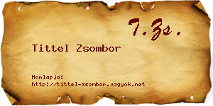 Tittel Zsombor névjegykártya